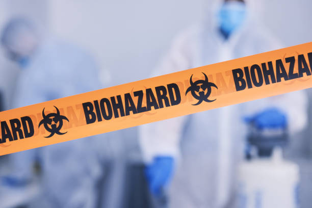 Professional Biohazard Cleanup technician working in Hallandale, FL